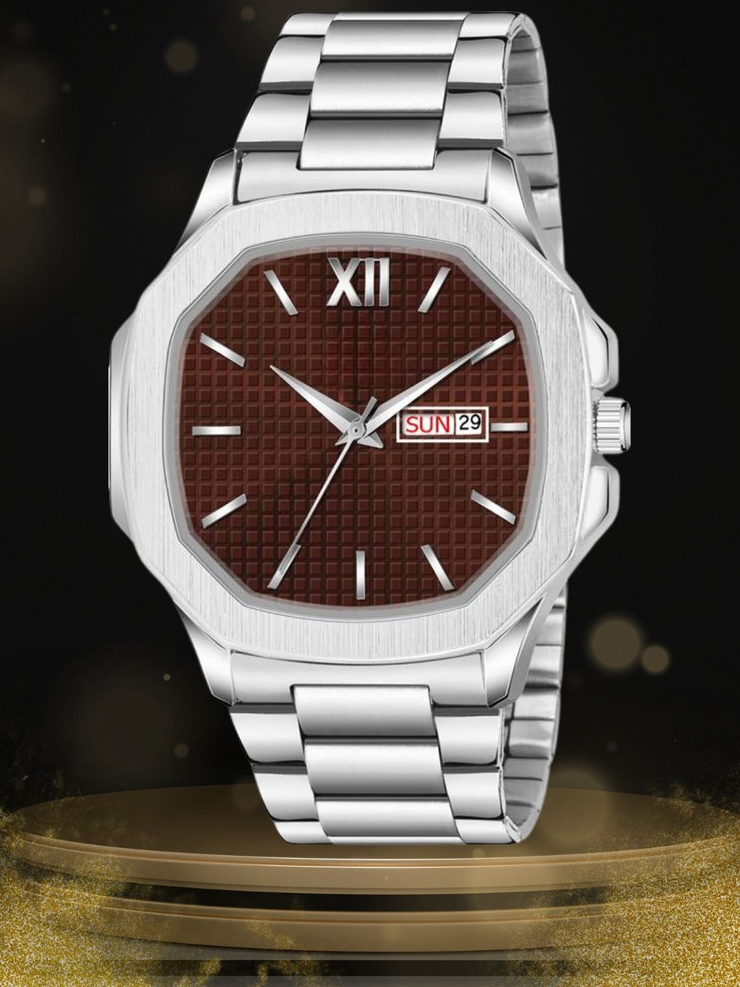 SWADESI STUFF Men Dial & Bracelet Style Straps Analogue Watch SDS 161 RED 2025