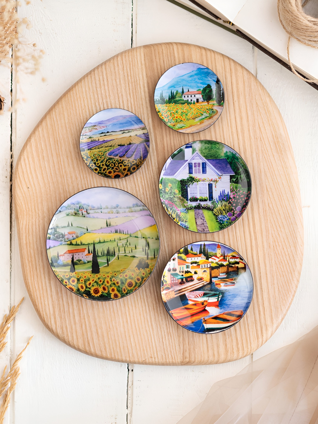 Ritualistic Set of 5 Tuscany Art Fridge Magnet