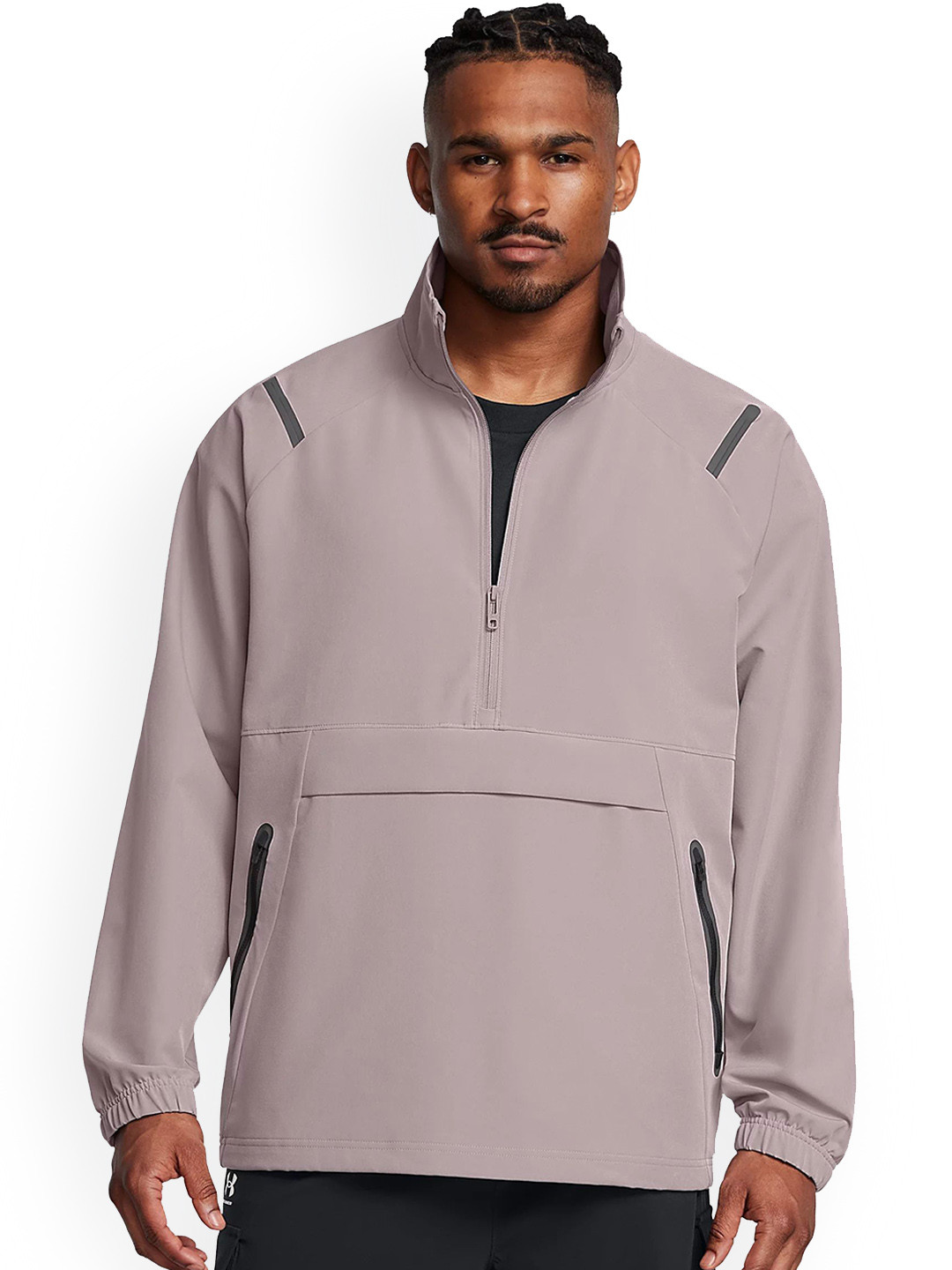 UNDER ARMOUR Men Unstoppable Anorak Solid Half Zipper Jacket