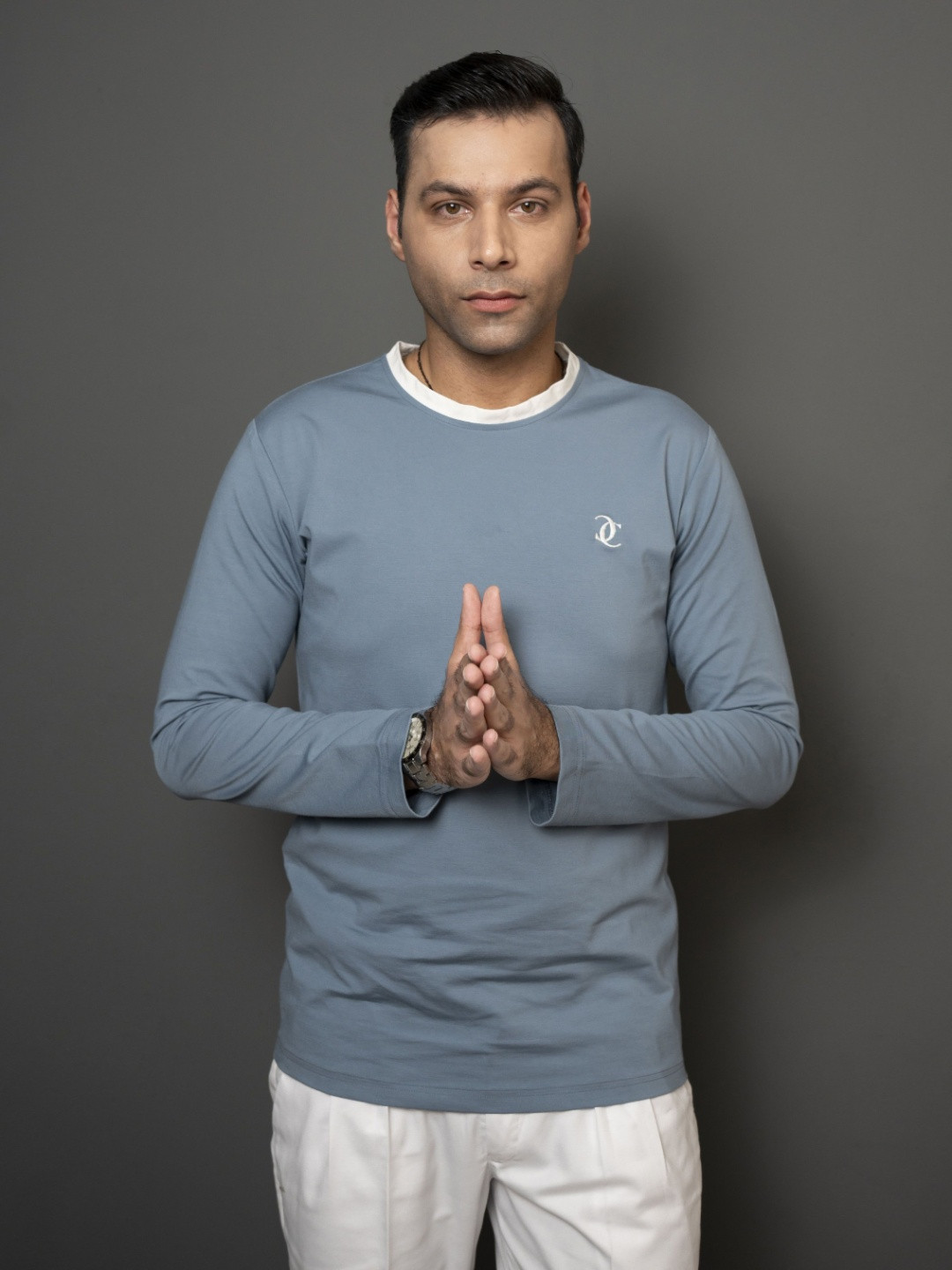 CABIN COMFY Men Solid Round Neck T-shirt