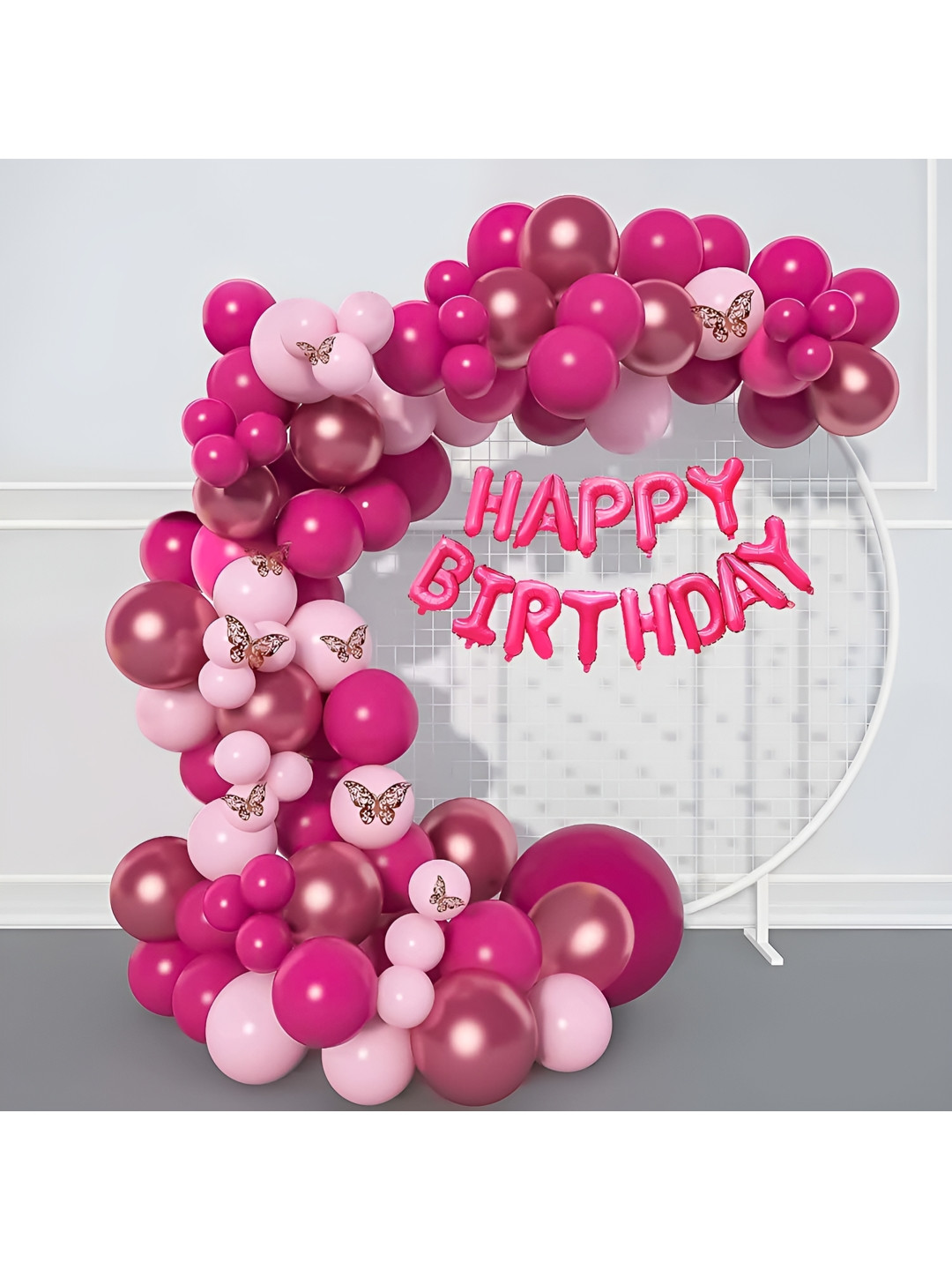 Special You 75-Pcs Pink & Maroon Theme Birthday DecorationKit