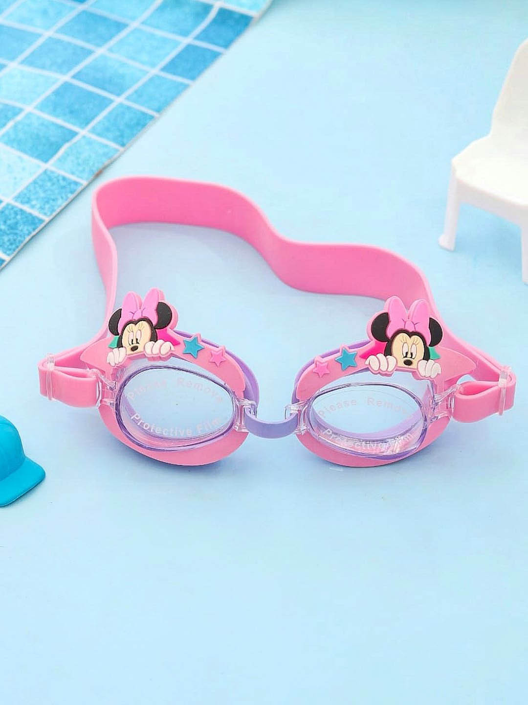 Yellow Bee Girls Disney Minnie Mouse Anti Fog Swimming Goggles with 3D Ears & Star