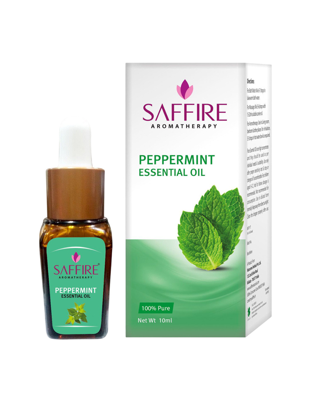 Saffire Naturals Aromatherapy Peppermint Moisturising & Nourishing Essential Oil- 10 ml