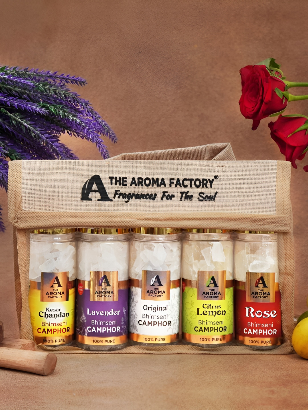 The Aroma Factory 5 pieces White & Blue Pure & Natural Pooja Essential Camphor