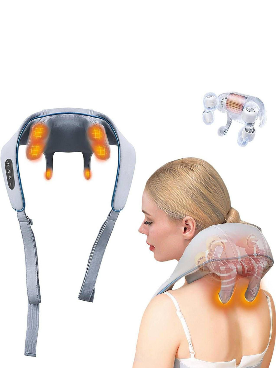 KINDRED Neck & Shoulder Massager 8D Kneading Heat Therapy