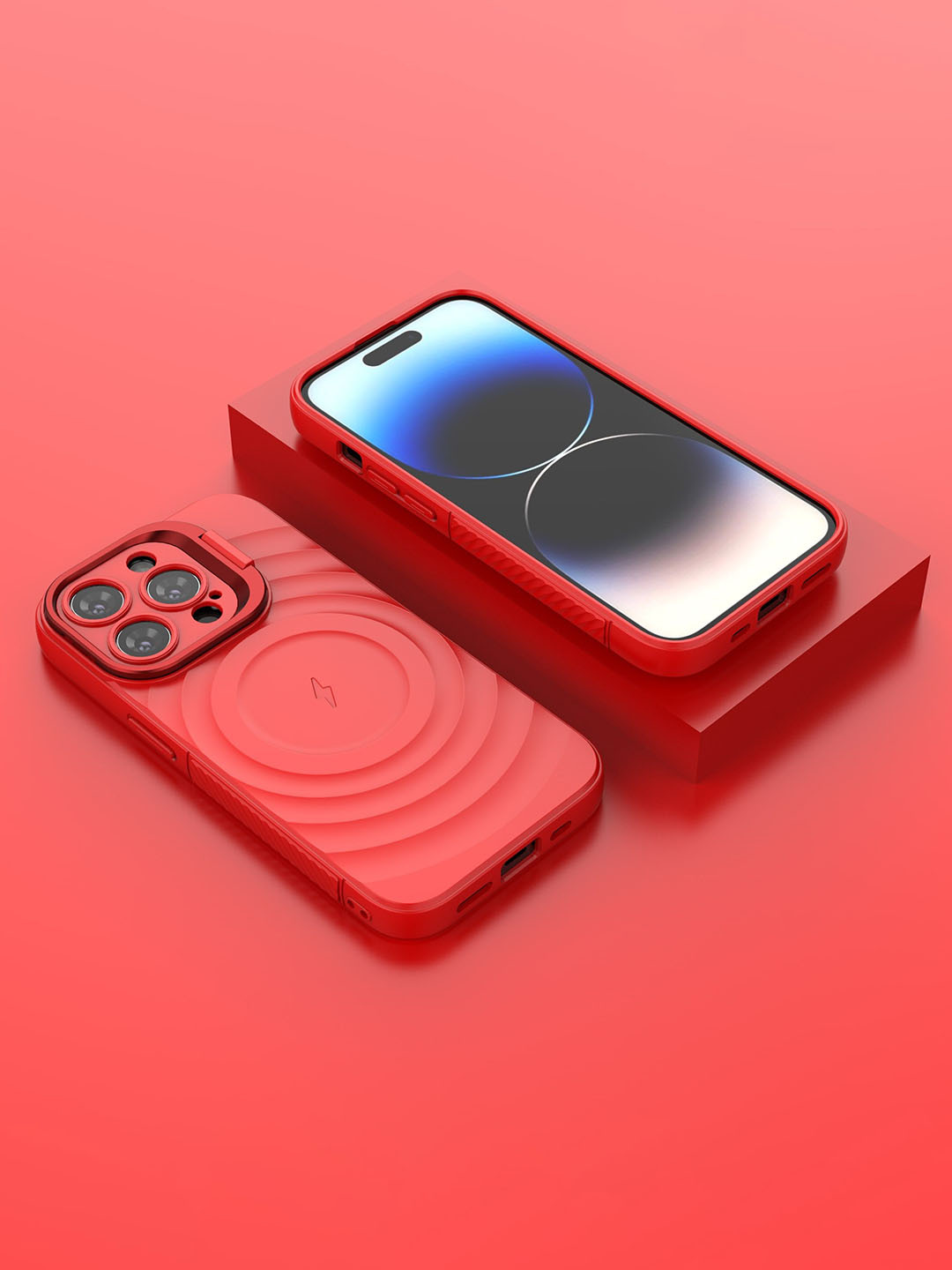 Luxury Kase iPhone 14 Pro Max Impact Resistant Rugged Back Case with Wireless Charging