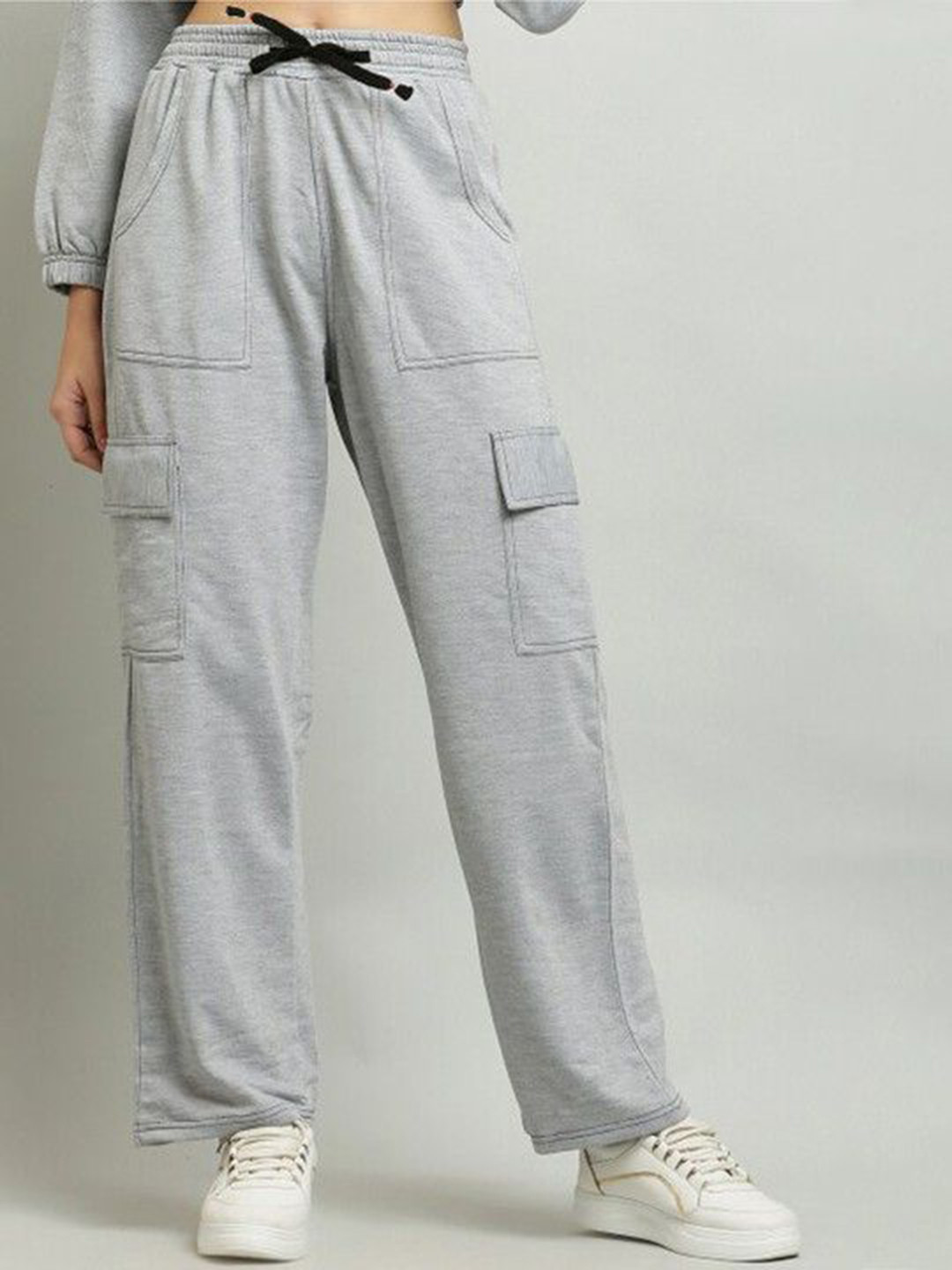 CLOTHINK INDIA Women Relaxed Fit Cargo Track Pants