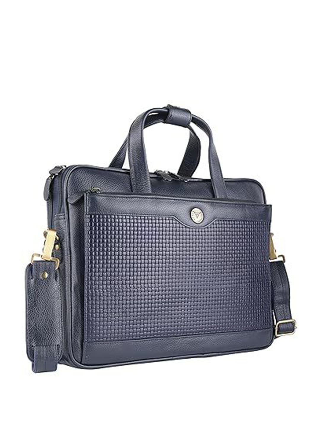 Steve Jhonson Leather Padded Textured Messenger Bag