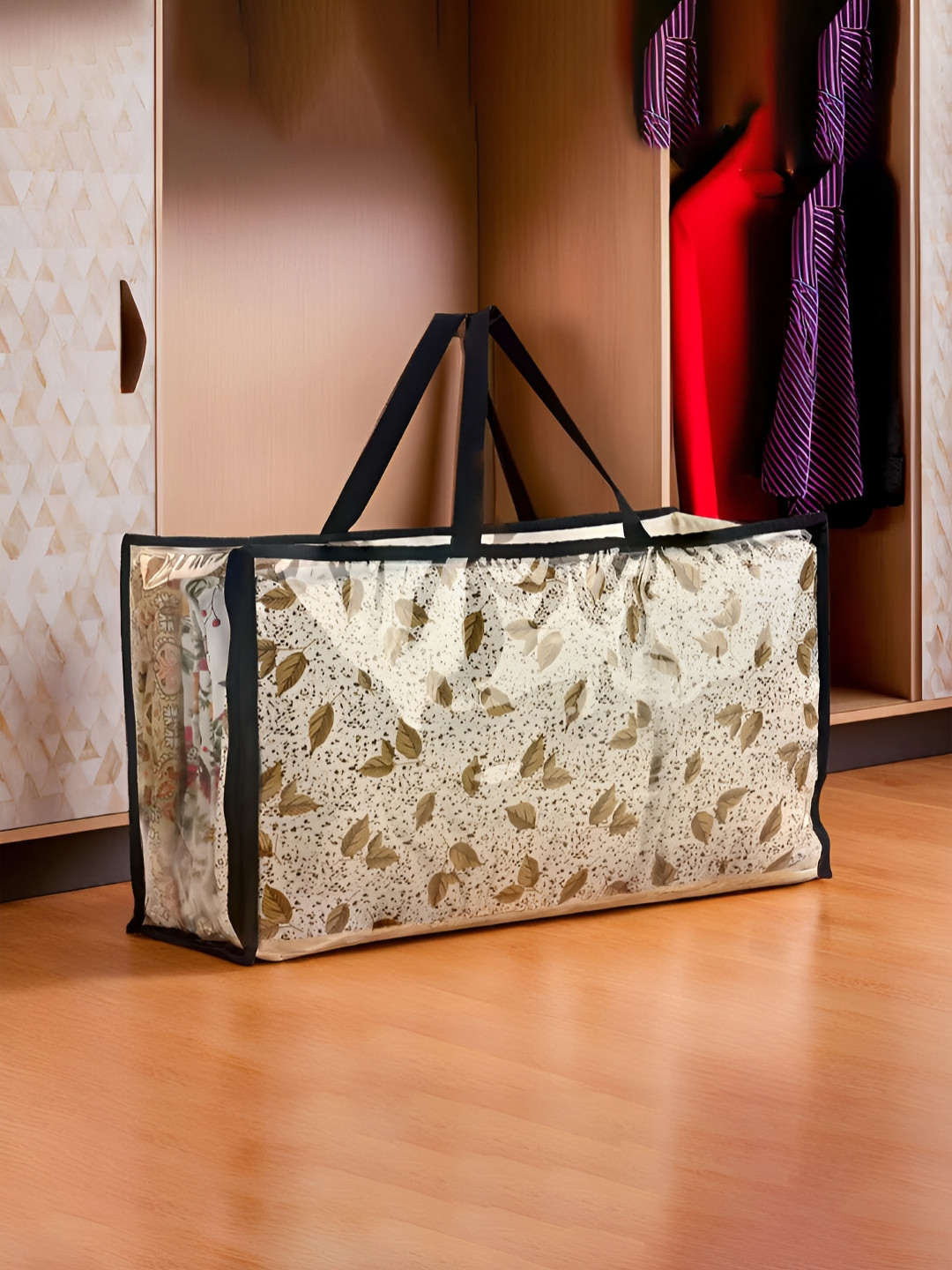 Aura Transparent Black Waterproof Multipurpose Clothe Storage Bag Organisers