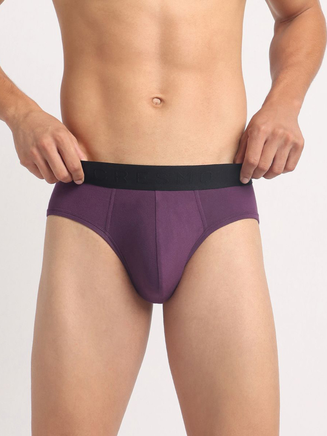 Cresmo Men Pack Of 3 Low-Rise Antimicrobial Basic Briefs CR-B-SLD-P3-MUL-ESC-BLUCRU-S