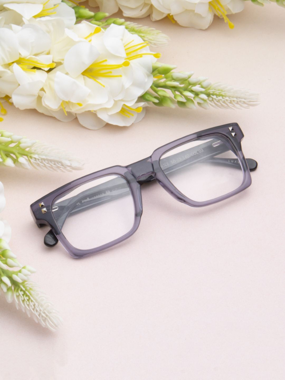 Ted Smith Alice Unisex Grey Premium Acetate Full Rim Square Frames