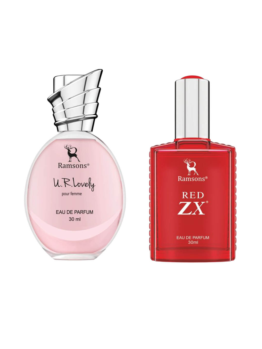 Ramsons Unisex Ur Lovely & Red Zx Set Of 2 Long Lasting Eau De Parfum - 30 ml Each