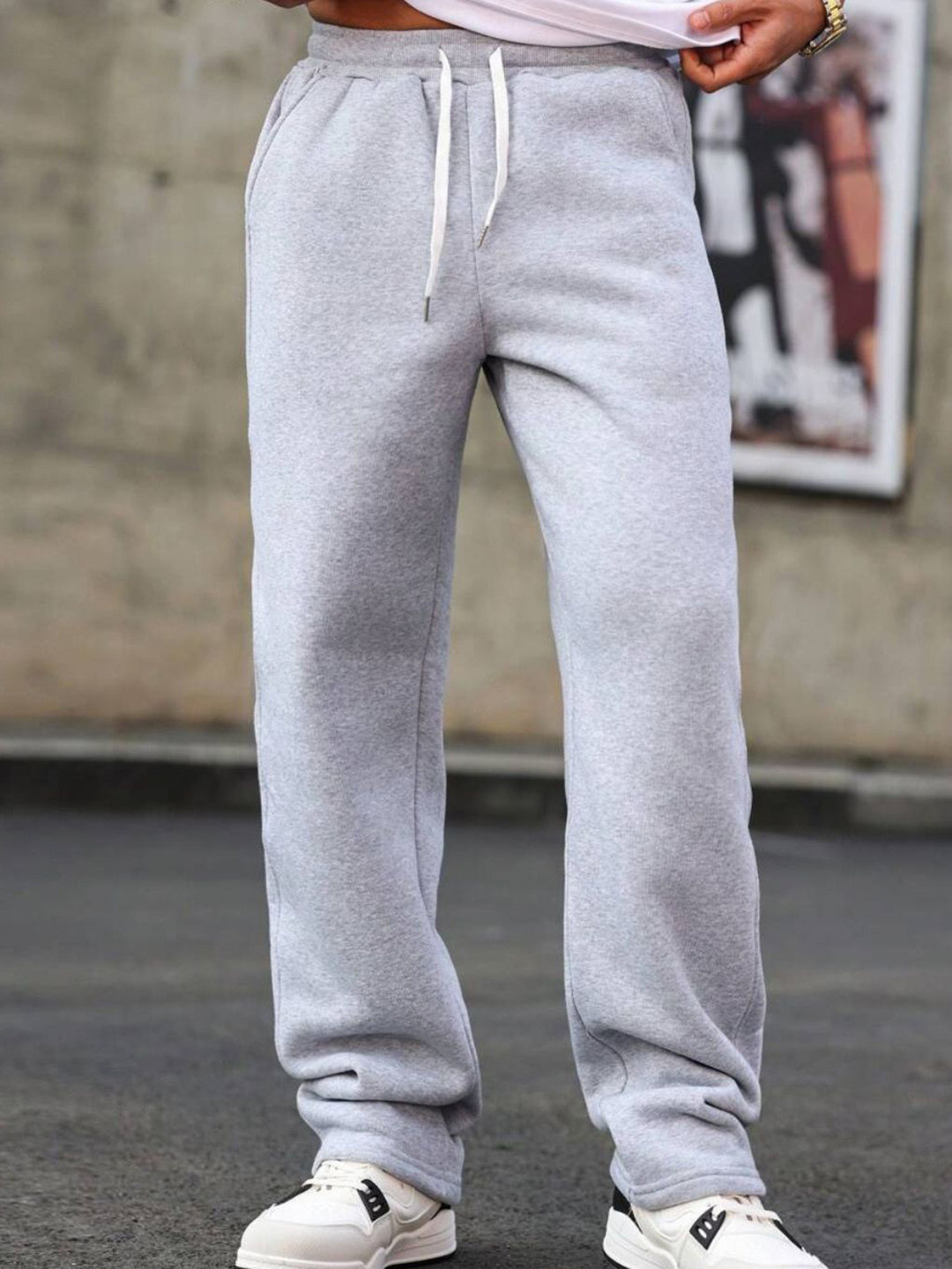 FLYNOFF Men Relaxed Loose Fit Korean Pants