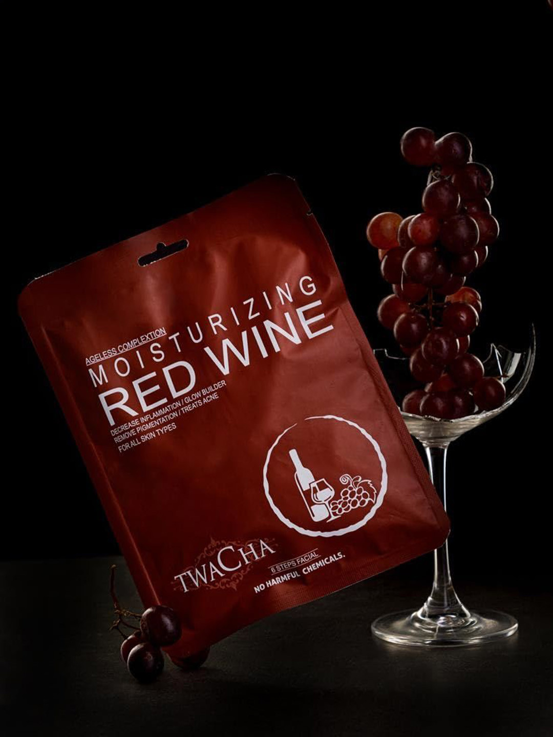 TWACHA 6 Steps Moisturizing Red Wine Facial Kit - 53 ml