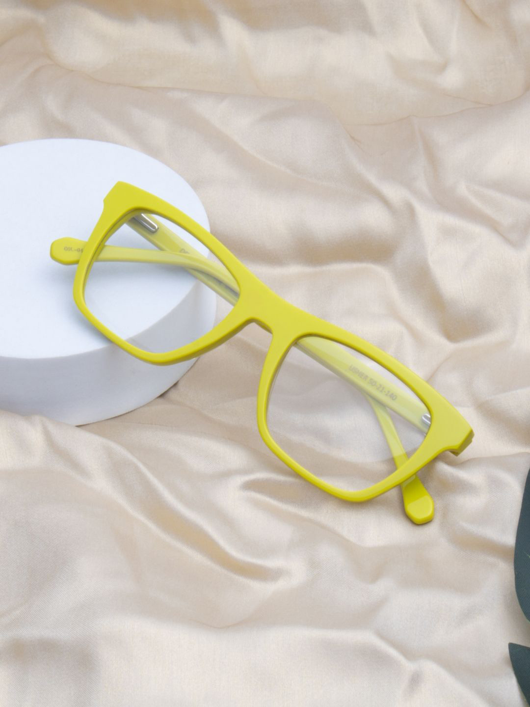 Ted Smith Unisex Pear-Green Premium Acetate Full Rim Wayfarer Frames