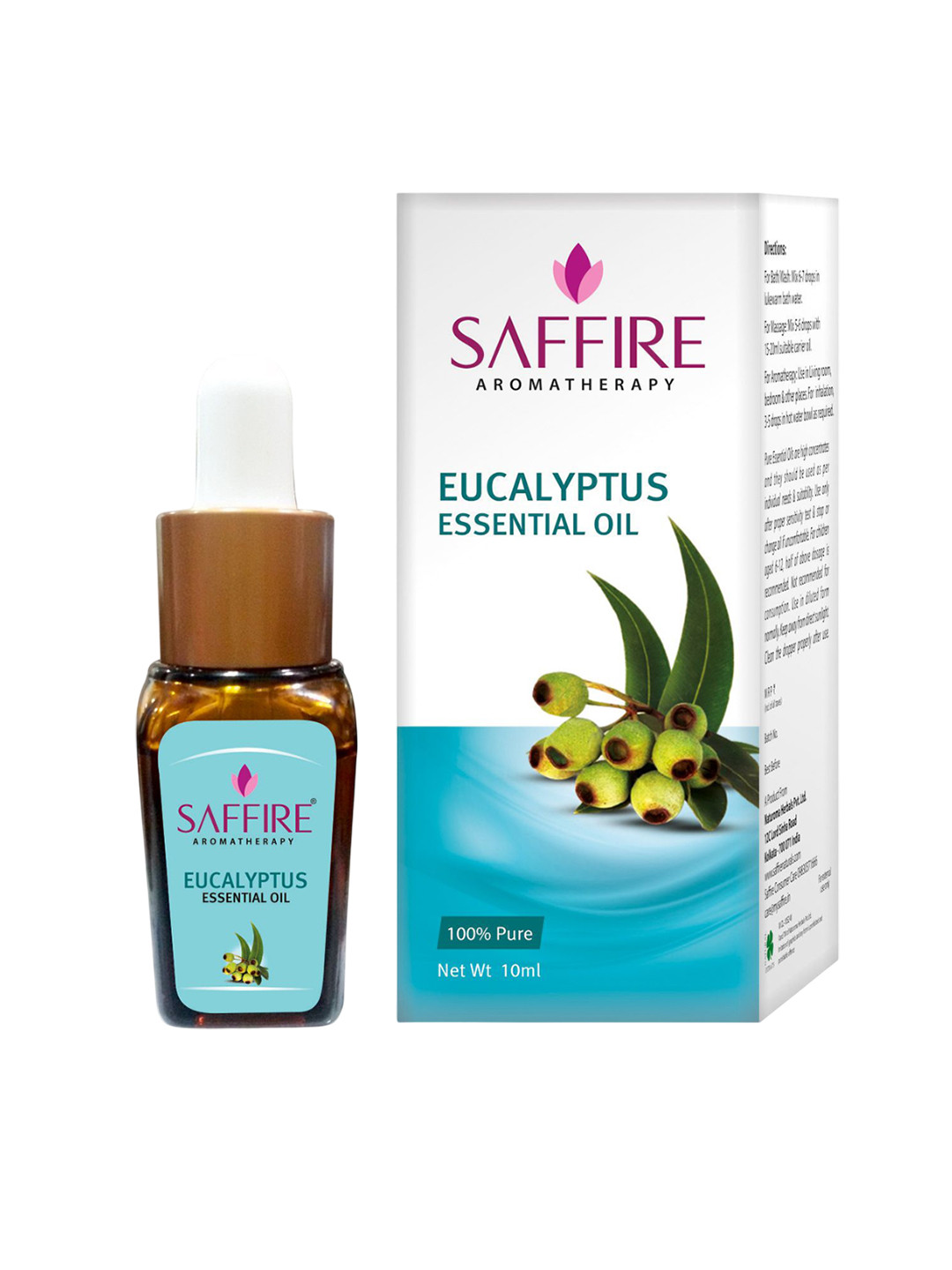Saffire Naturals Aromatherapy Eucalyptus Pain Relief Essential Oil - 10 ml