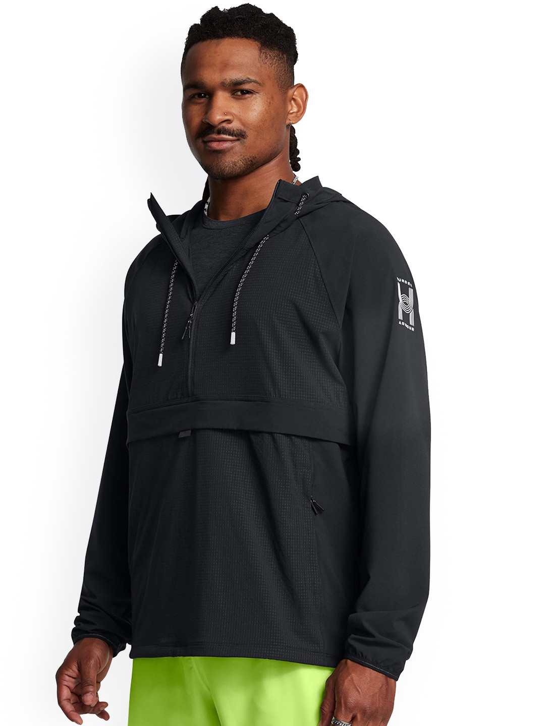 UNDER ARMOUR Men Run Anywhere Anorak Solid Sporty Jacket
