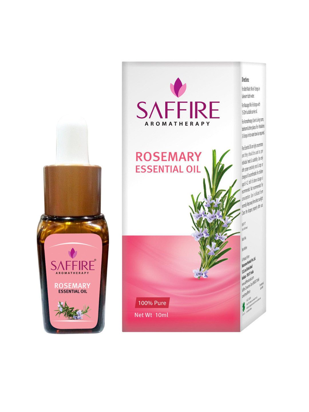 Saffire Naturals Aromatherapy Rosemary Anti-Stress Essential Oil - 10 ml