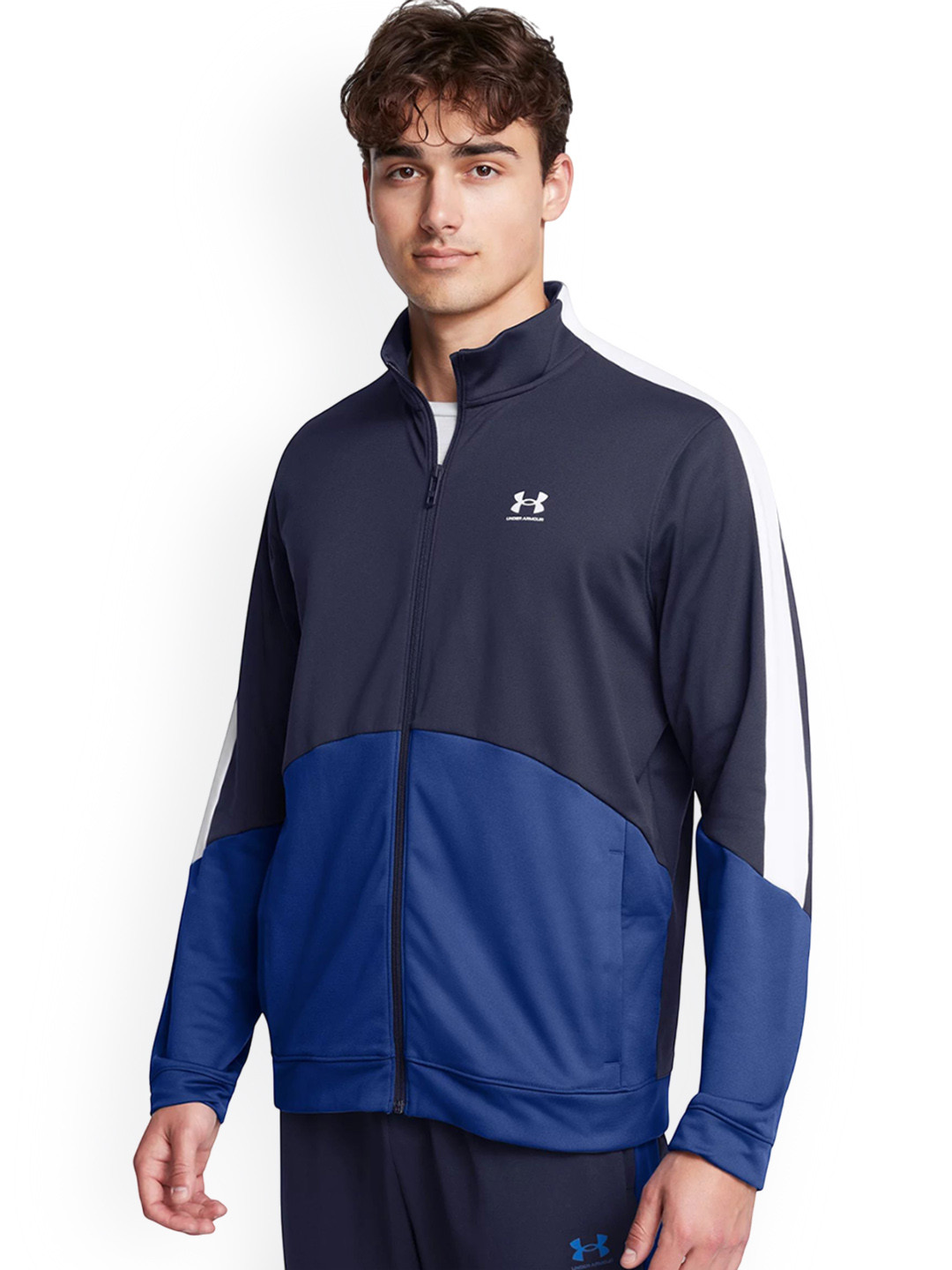 UNDER ARMOUR Men Colourblocked Tricot Jacket
