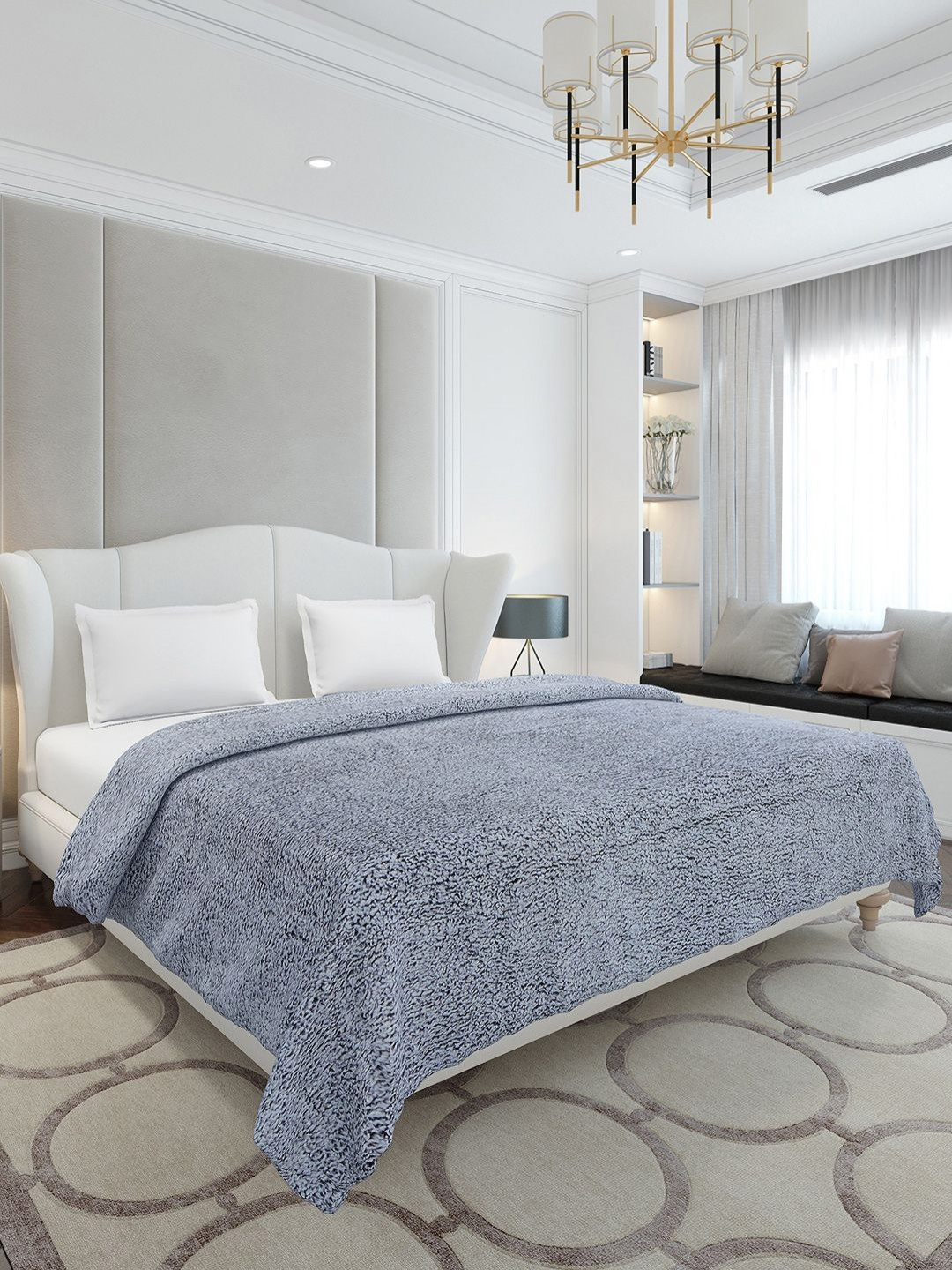 Monte Carlo Grey AC Room 270 GSM Double Bed Blanket