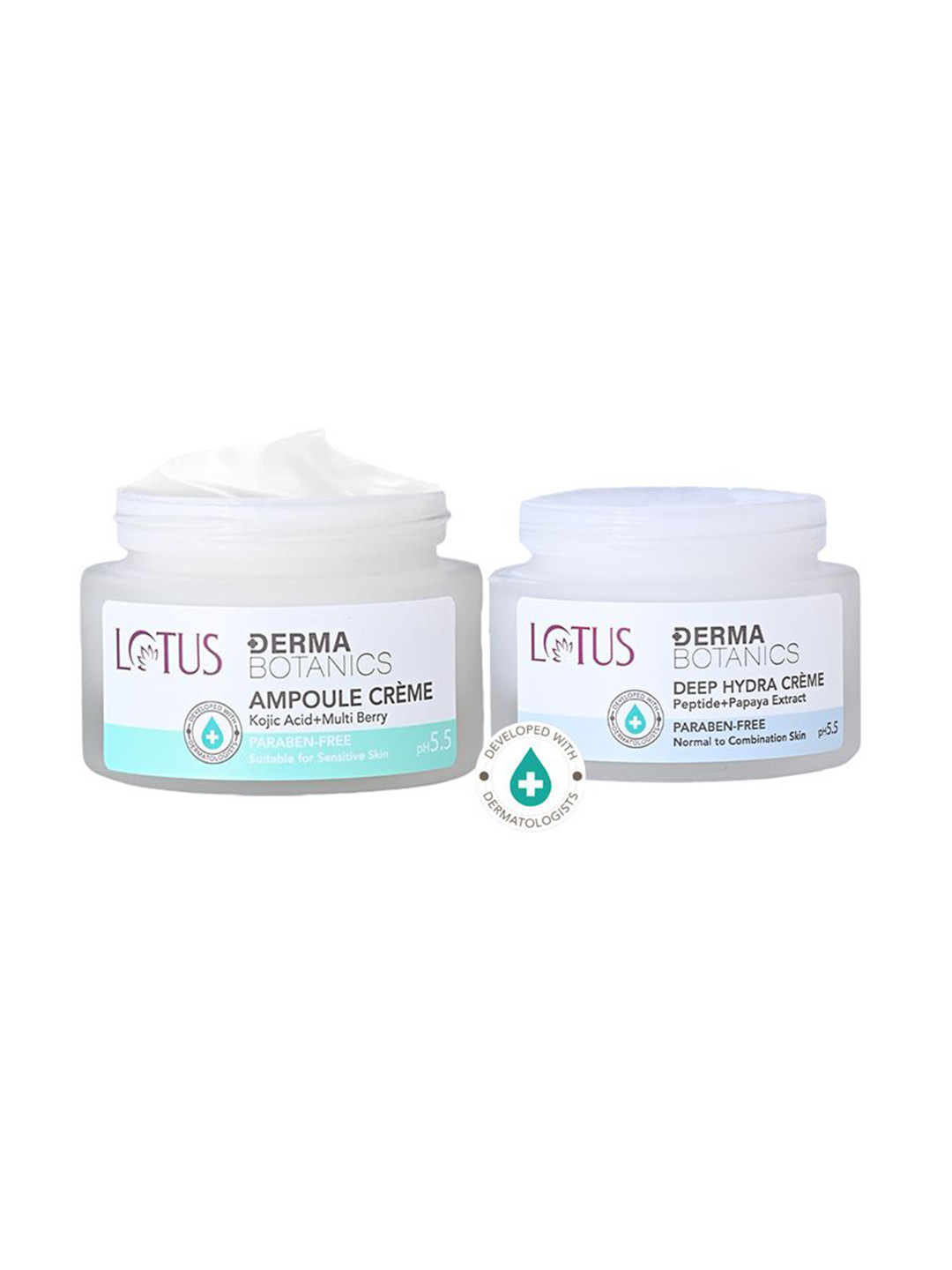 Lotus Herbals Set Of 2 DermaBotanics Ampoule Creme & Hydra Creme - 50 g Each