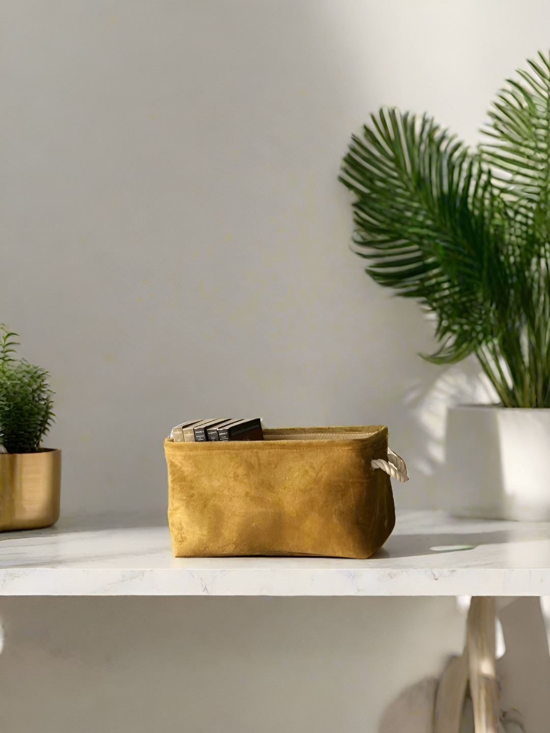 Mason Home Mustard 2025 Velvet Easy to Clean Core Fruit and Vegetable Basket