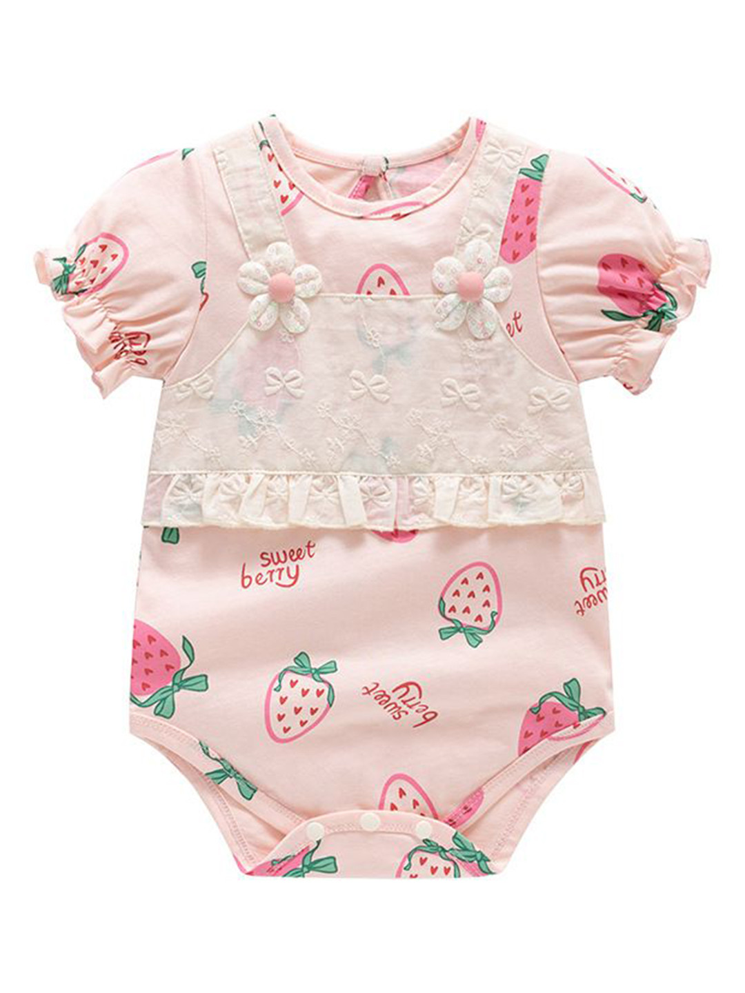 StyleCast x Revolte Girl Round Neck Short Sleeves Cotton Bodysuit