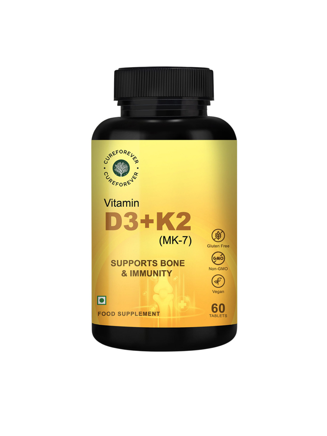 CureForever Vitamin D3 + K2MK7 Tablet - 60 Tablets