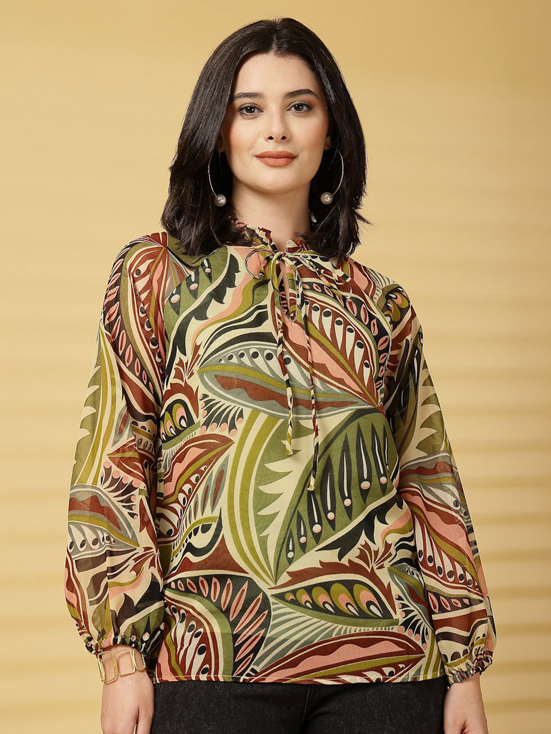 Vastraa Fusion Tropical Printed Regular Top elegant prints collection