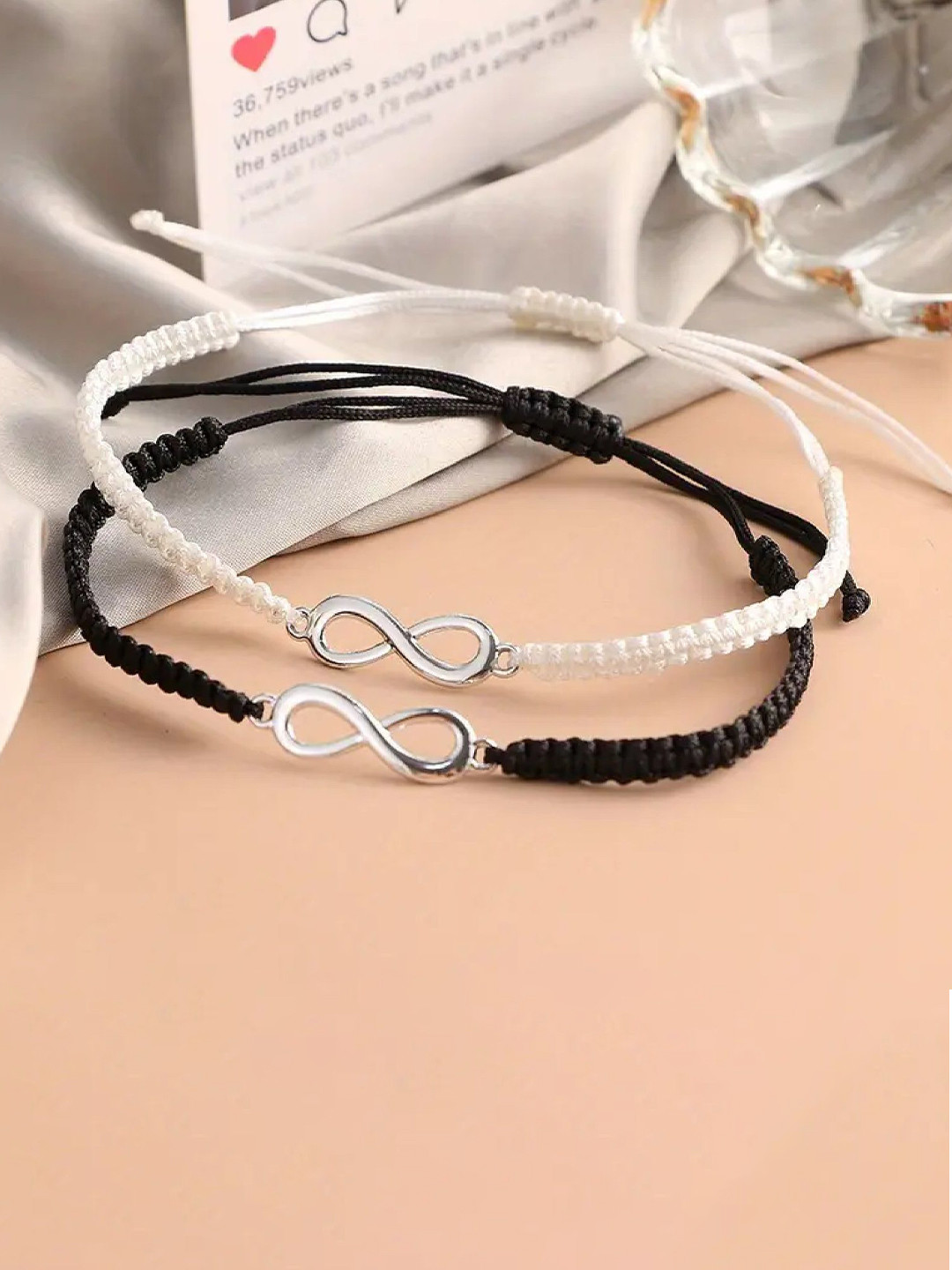 Crazy Fashion Set Of 2 Infinite Wraparound Bracelet
