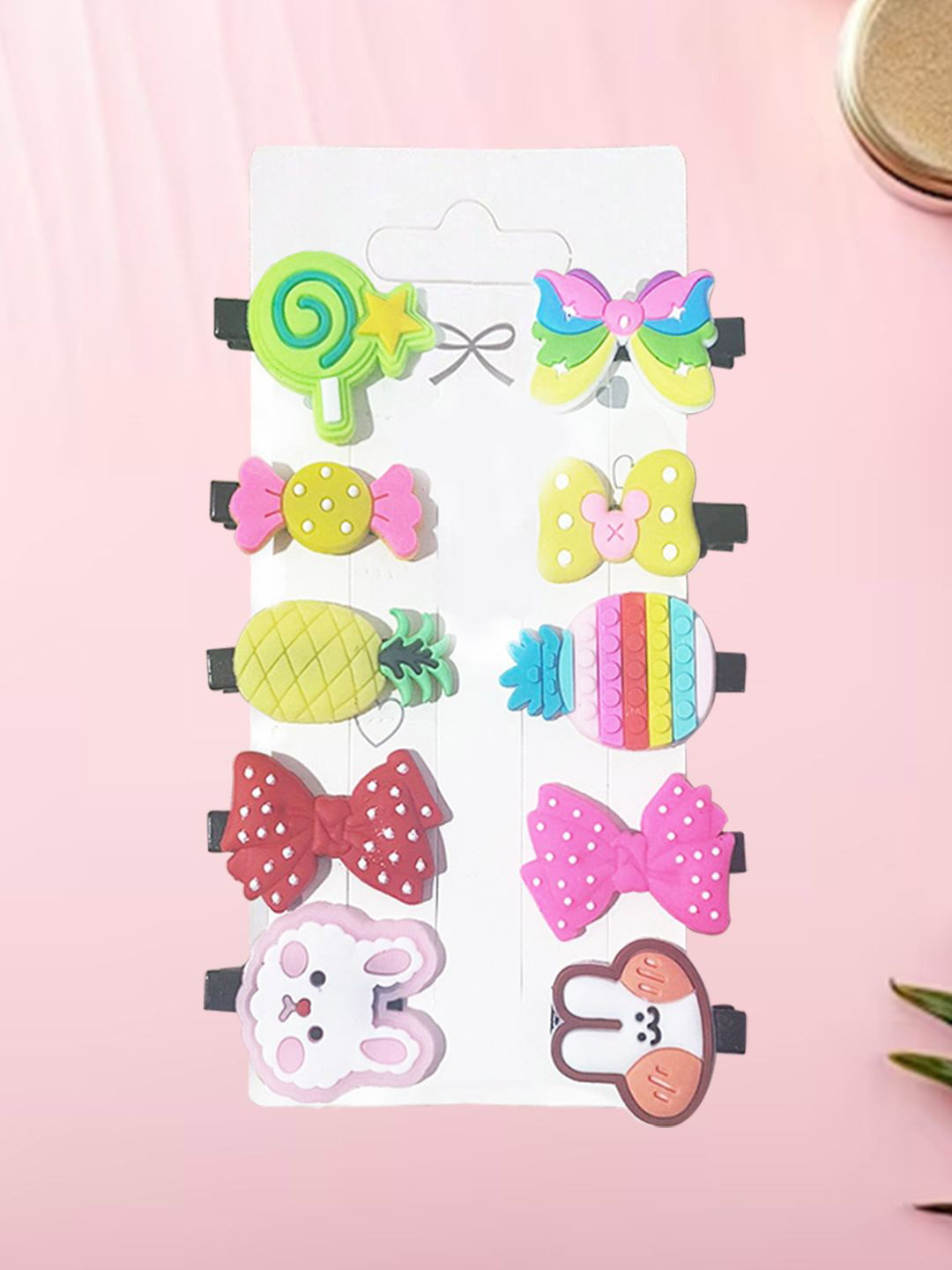 LYKAA Set of 10 Assorted Multi Shape Baby Hairpin