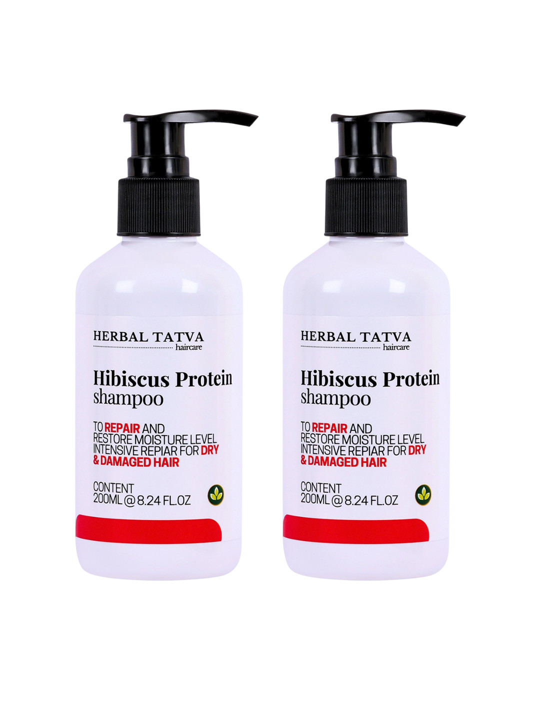 HERBAL TATVA Set Of 2 Hibiscus Protein Shampoo For Intensive Hair Repair - 200 ml Each