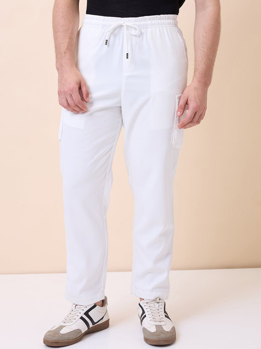 Status Quo Men Mid-Rise Cargo Style Track Pants