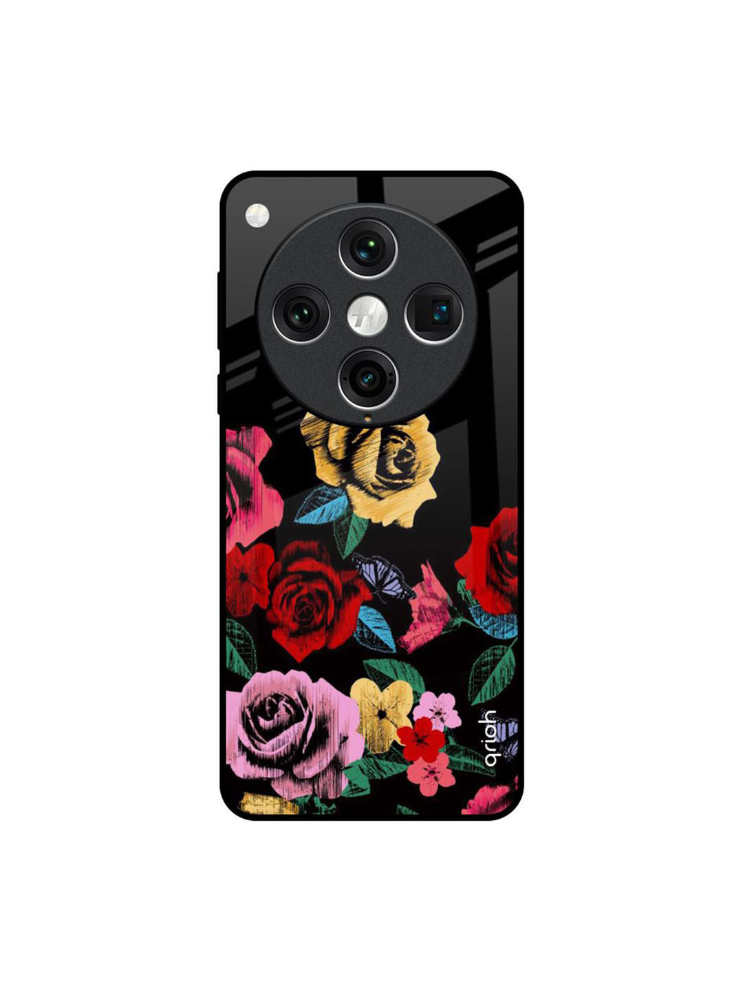 QRIOH Floral Decorative Oppo Find X8 Pro Impact Resistant Back Case