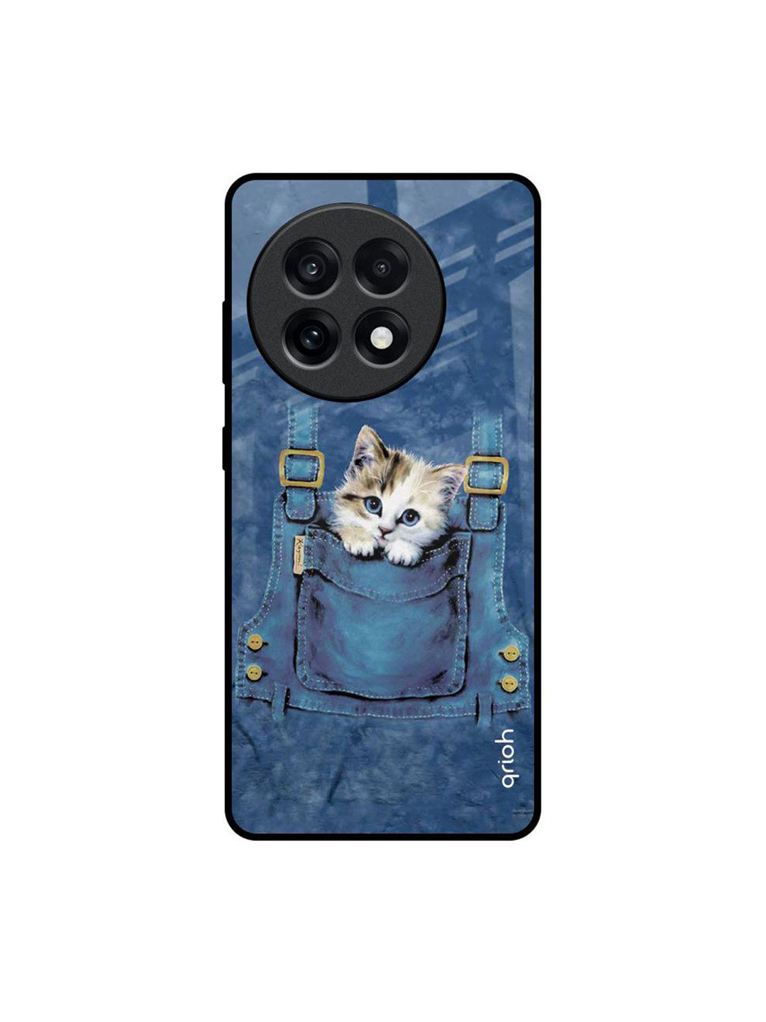 QRIOH Kitty In Pocket OnePlus 13R 5G Impact Resistant Back Case