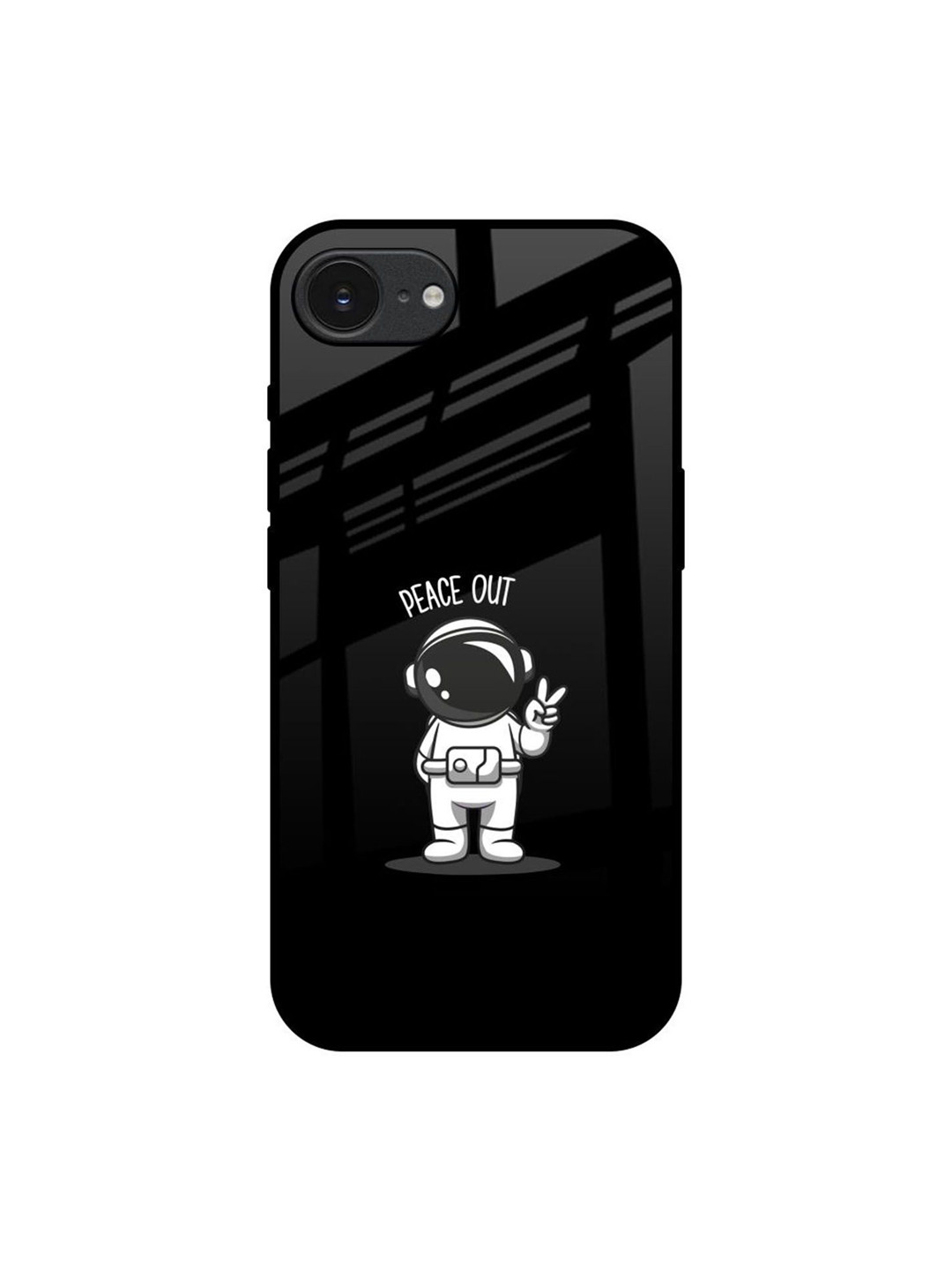 QRIOH Peace Out Astro Apple iPhone 16e Impact Resistant Back Case