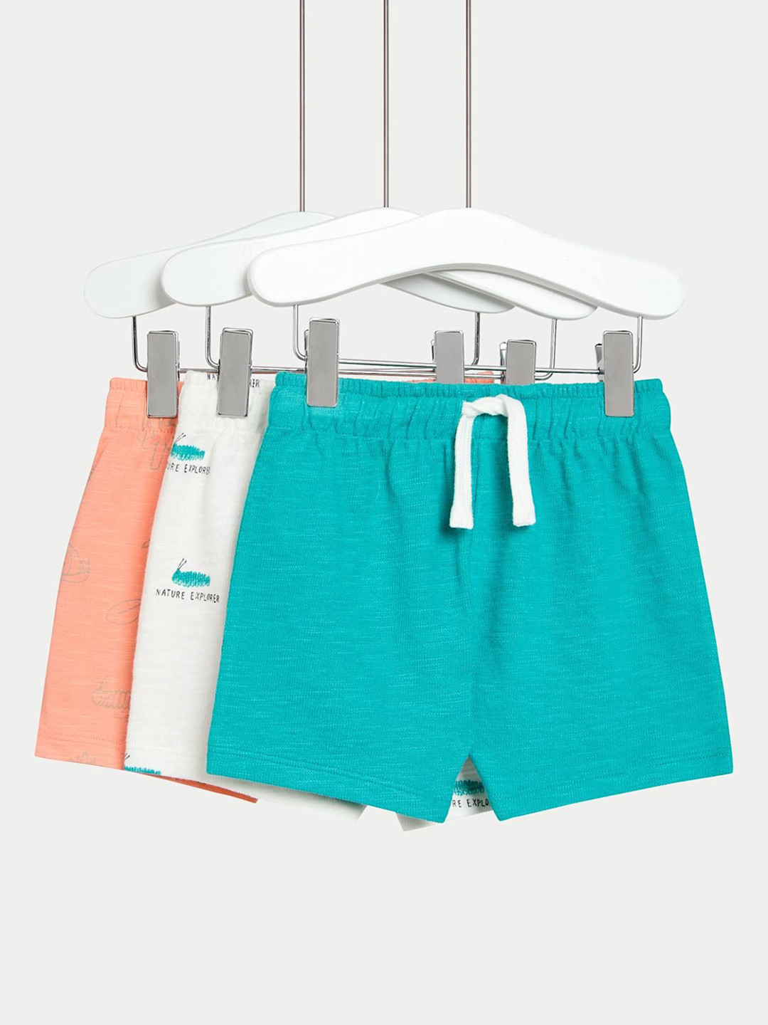 Marks & Spencer Boy Pack Of 3 Cotton Shorts