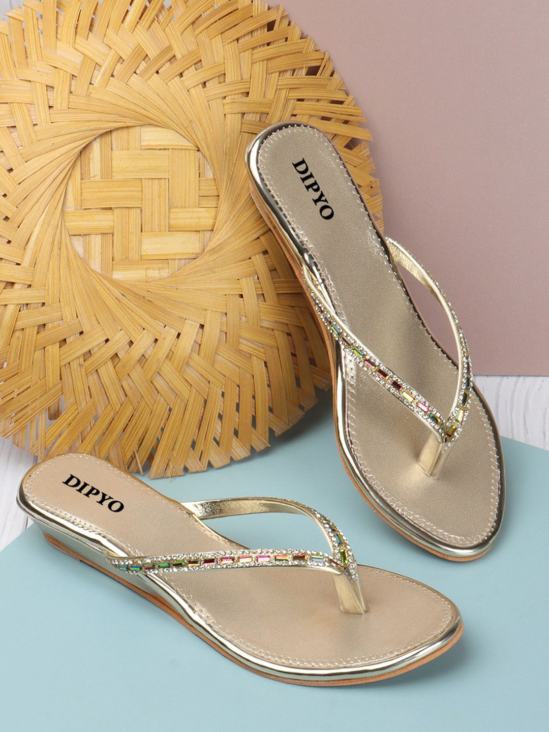 DIPYO Women Embellished Comfort Sandals