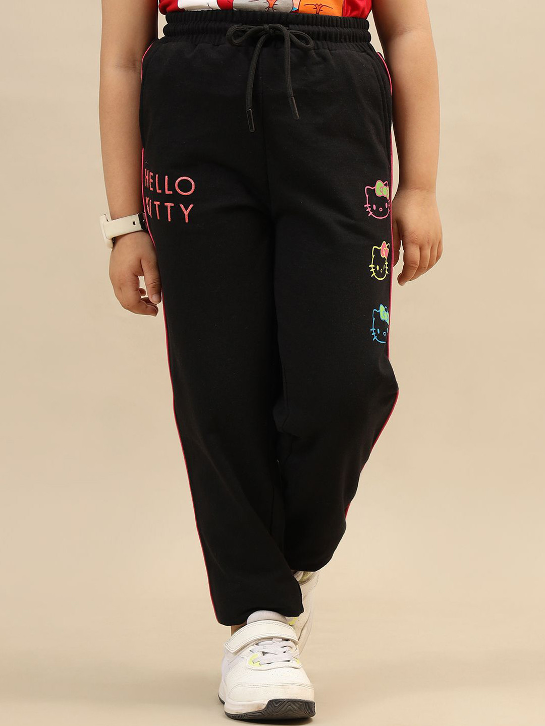 Kids Ville Girls Hello Kitty Printed Track Pants