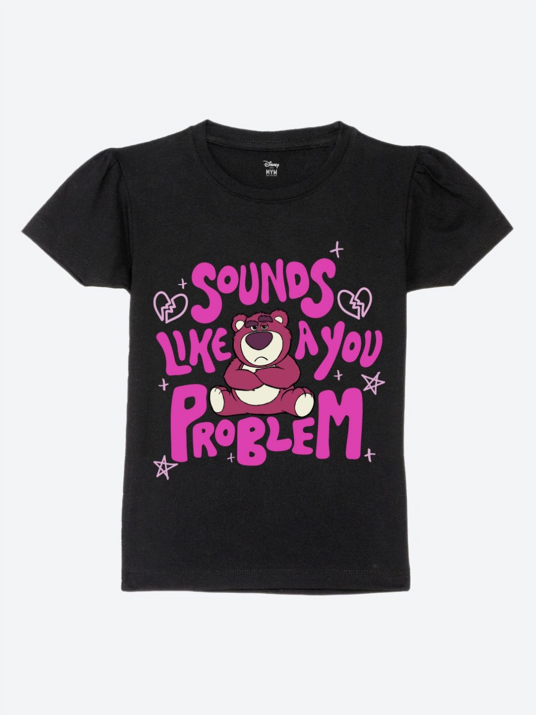 Wear Your Mind Girls Toy Story Typography Printed Round Neck Cotton T-shirt