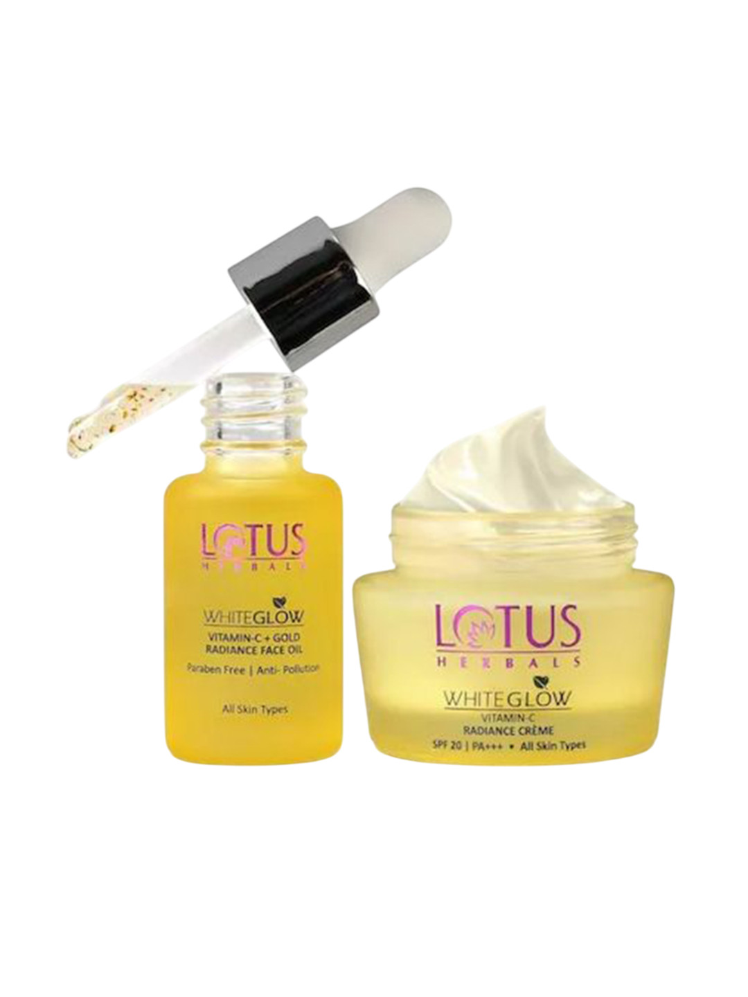 Lotus Herbals Set Of 2 WhiteGlow Vitamin C Radiance Cream- 50 g & Radiance Face Oil - 15ml