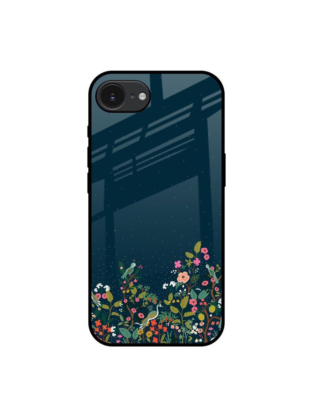 QRIOH Small Garden Floral Apple iPhone 16e Impact Resistant Back Case