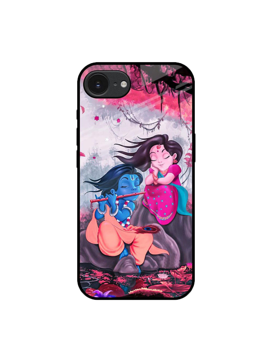 QRIOH Radha Krishna Art Apple iPhone 16e Impact Resistant Back Case