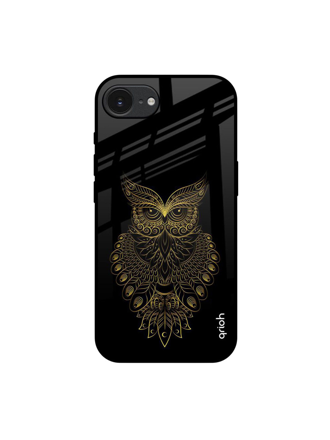 QRIOH Golden Owl Apple iPhone 16e Impact Resistant Back Case