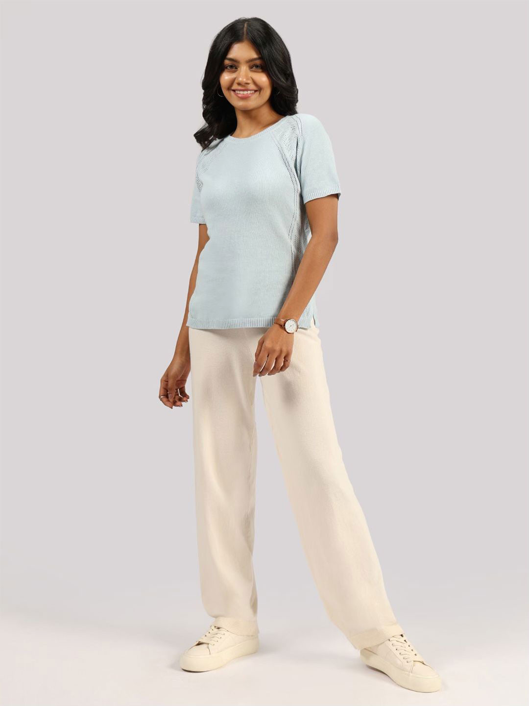 Blissclub Women Move All Day Pointelle Cotton Top