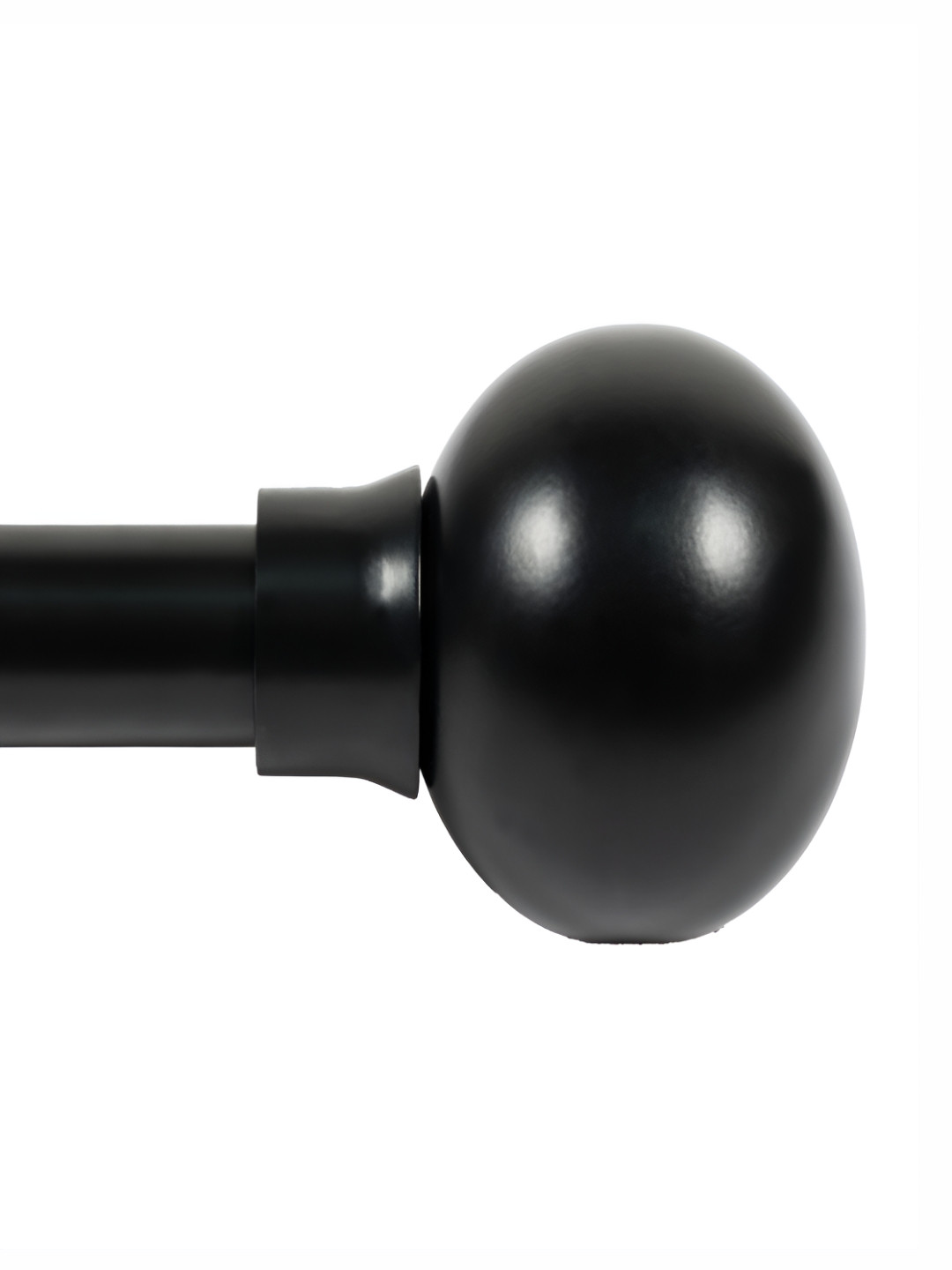 Deco Window Black Adjustable Curtain Rod With Brackets