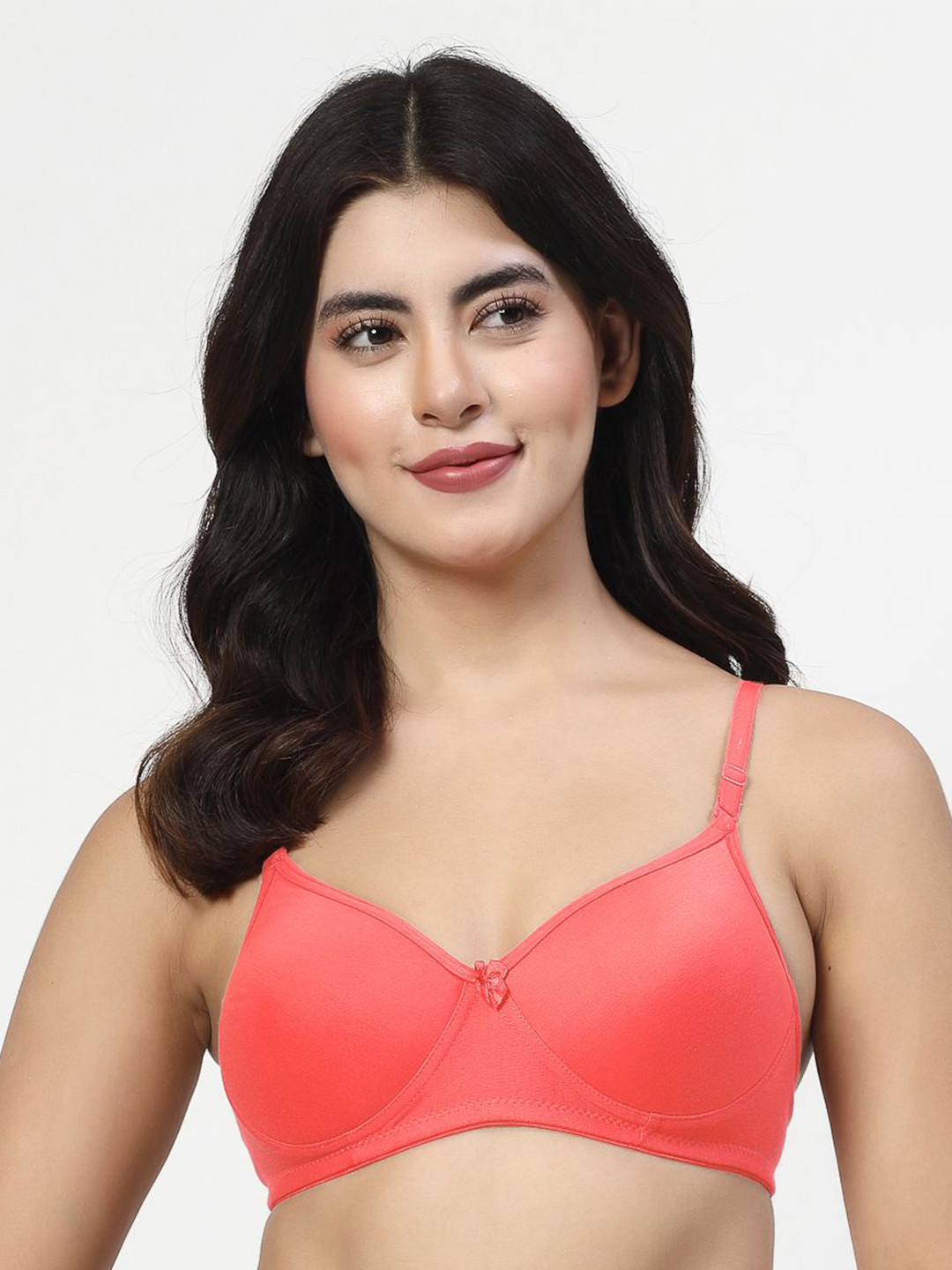LILY mfruomalg Women Solid Full Coverage Heavily Padded  Non Wired T-shirt Bra