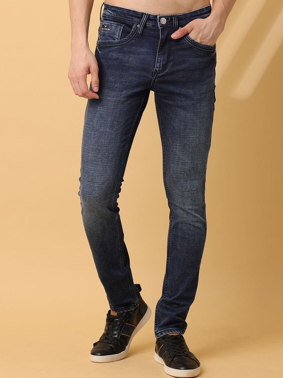 THE BEETEL HOUSE Men Faded Sharp Slim Fit Trousers