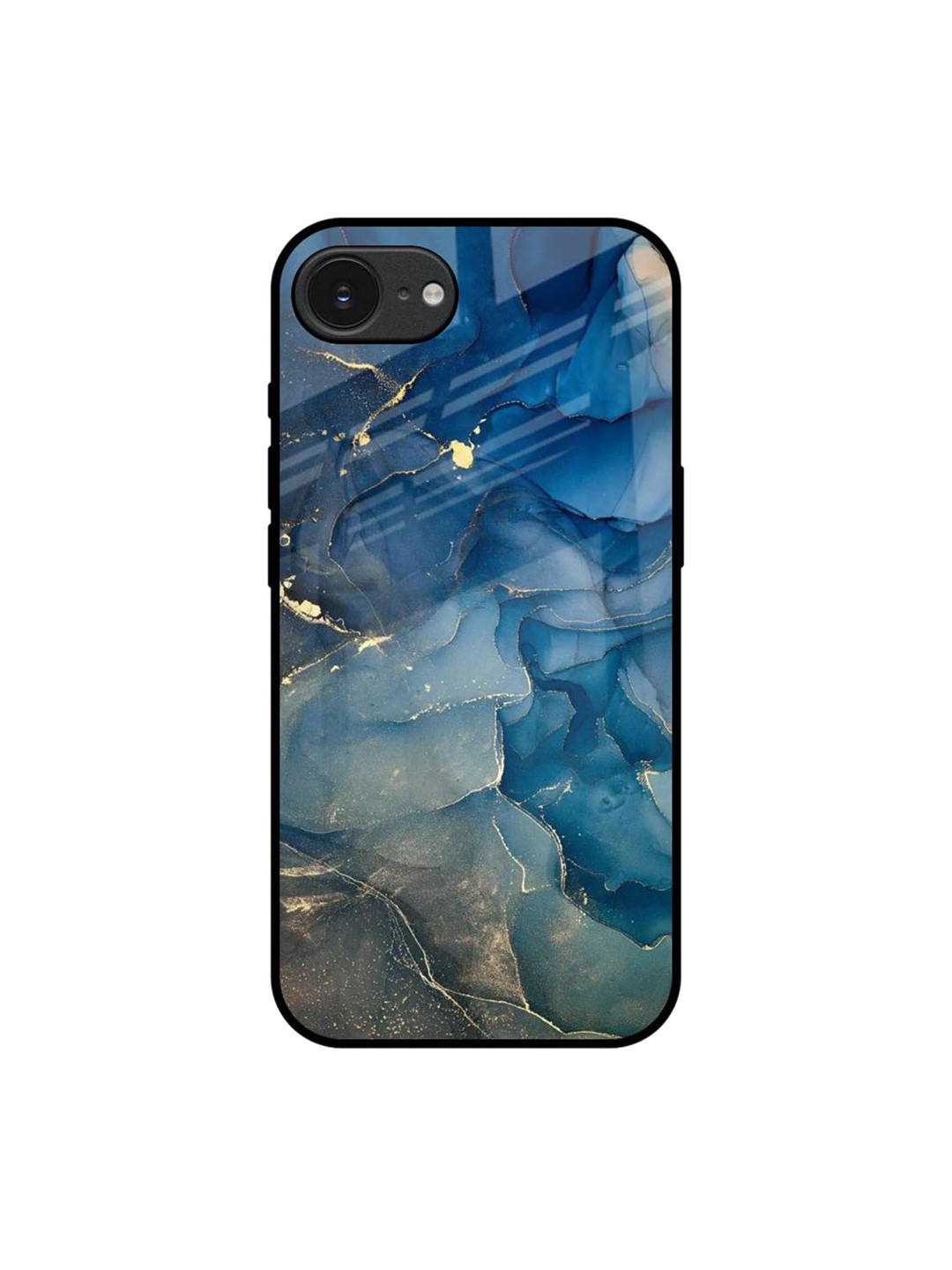 QRIOH Blue Cool Marble Apple iPhone 16e Impact Resistant Back Case