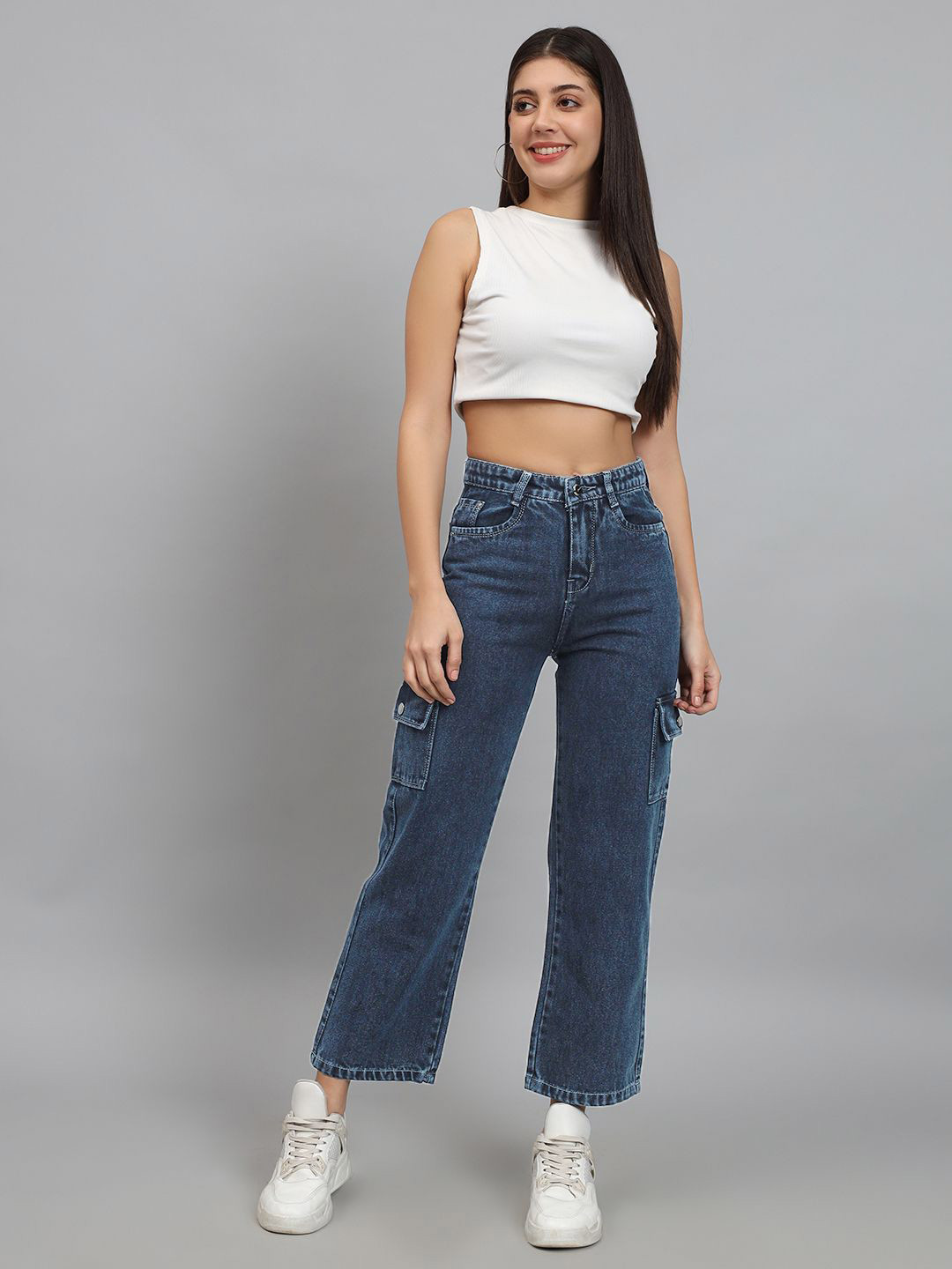 DehlizeTrendz Women Boyfriend Fit Cargo Jeans